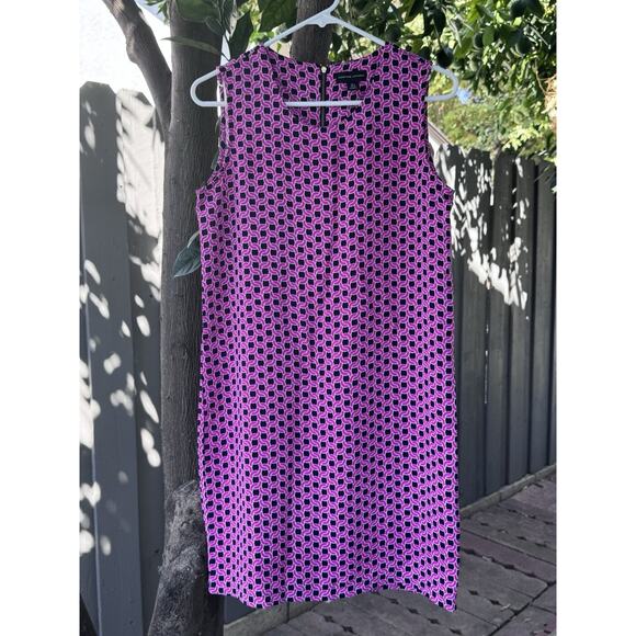 Adrienne Vittadini Geometric Chain Print Shift Dress – Size 12 - Picture 1 of 5